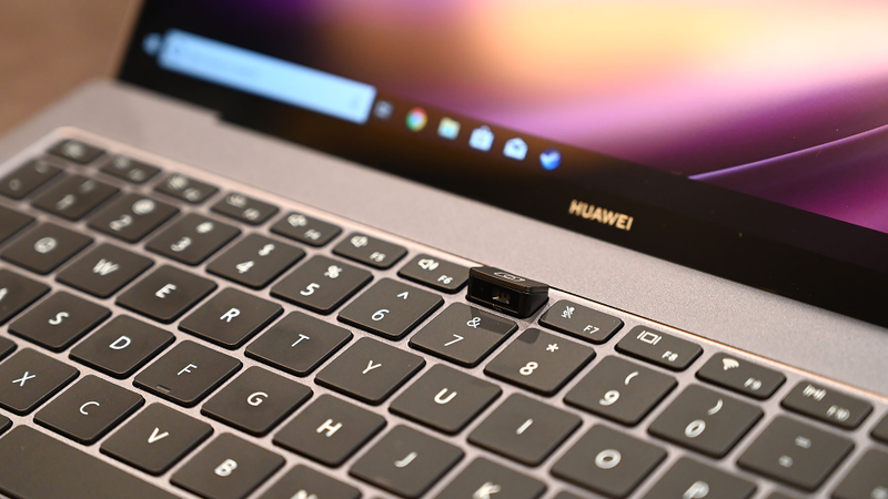 The pop-up webcam doesn’t have the best point of view, but for people who don’t make a lot of video calls, stashing it in the keyboard is a nice and decently secure place for installing a camera.